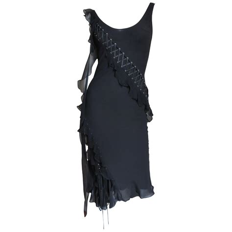 dior by galliano slip dress|CHRISTIAN DIOR BY JOHN GALLIANO BLACK SILK AND .